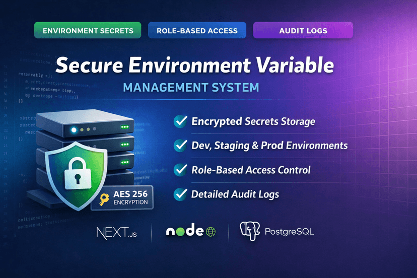 Secure Environment Variable Management System